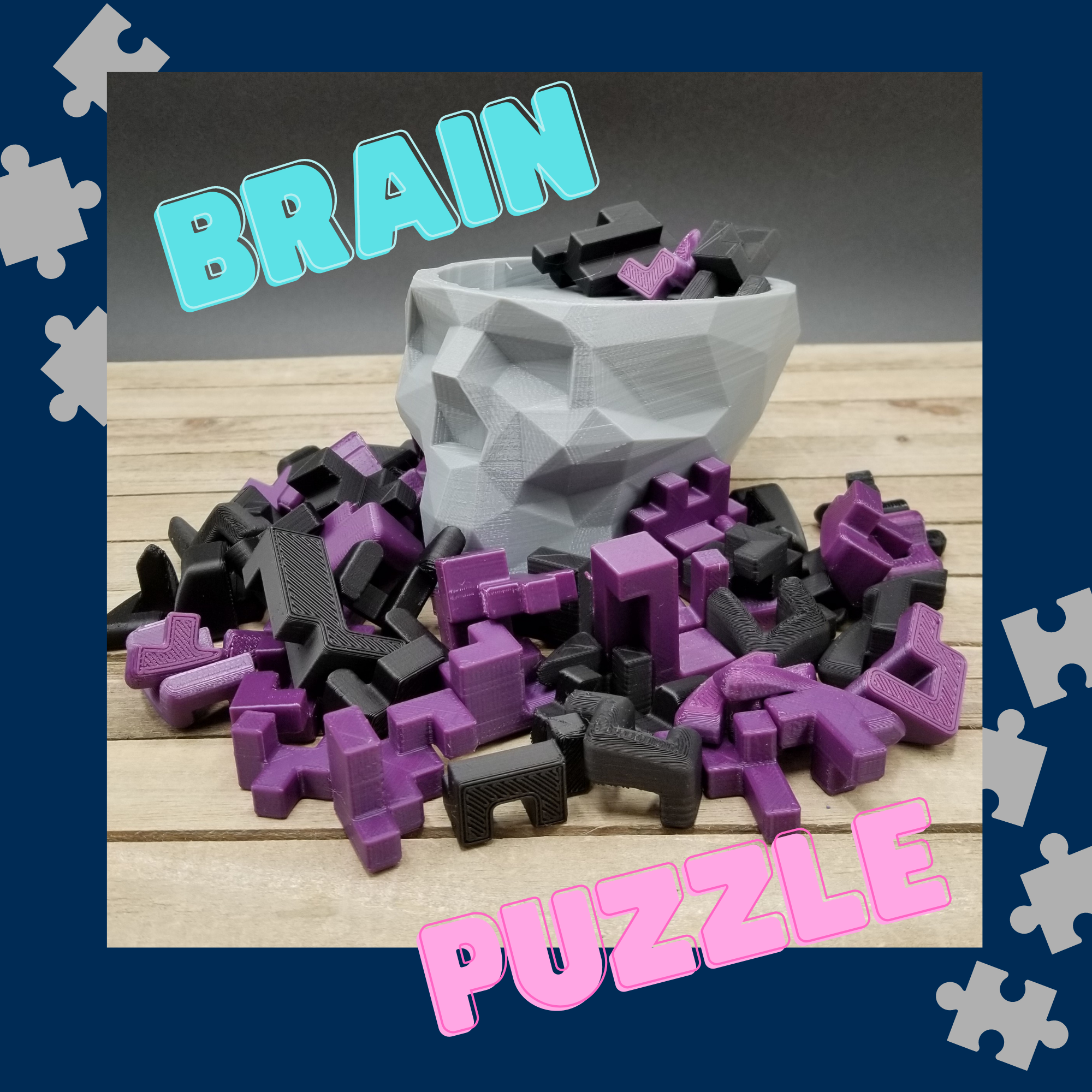 3D Brain Puzzle / 3D 🧠 Puzzle 28 Left Brain Pieces & 28 Right